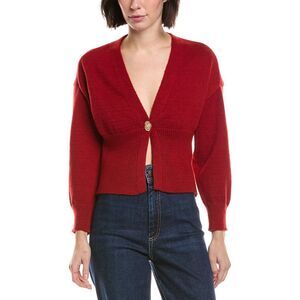 Estellina Womens  Long Sleeve Cardigan, Red